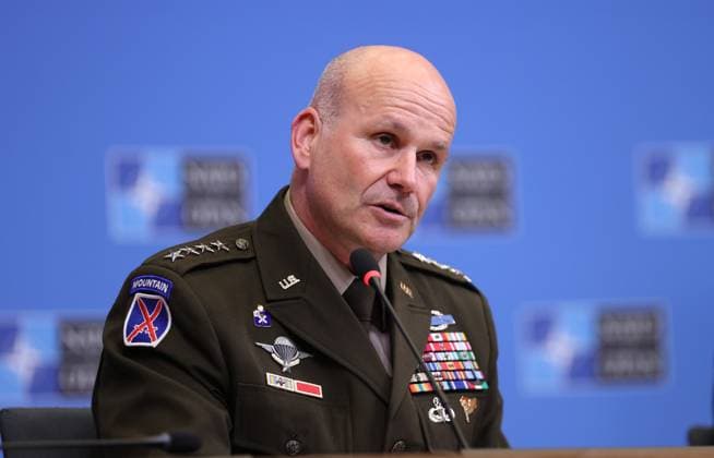 NATO Military Committee in Chiefs of Defence Session in Brussels BRUSSELS, BELGIUM - MAY 10: NATO Supreme Allied Commander Europe (SACEUR) General Christopher G. Cavoli holds a joint press conference within Military Committee in Chiefs of Defence Session at NATO Headquarters, in Brussels, Belgium on May 10, 2023. Brussels Hoofdstedelijk Gewest Belçika. Editorial use only. Please get in touch for any other usage.  Copyright: x2025xAnadoluxDursunxAydemirx