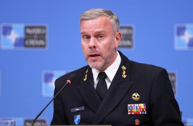 NATO Military Committee in Chiefs of Defence Session in Brussels BRUSSELS, BELGIUM - MAY 10: Chair of the NATO Military Committee Rob Bauer holds a joint press conference within Military Committee in Chiefs of Defence Session at NATO Headquarters, in Brussels, Belgium on May 10, 2023. Brussels Hoofdstedelijk Gewest Belçika. Editorial use only. Please get in touch for any other usage.  Copyright: x2025xAnadoluxDursunxAydemirx