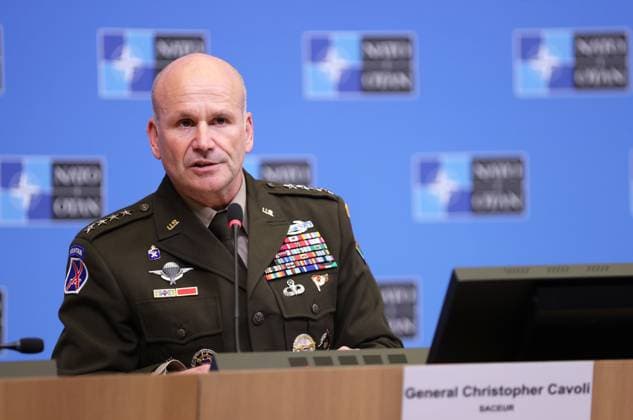 NATO Military Committee in Chiefs of Defence Session in Brussels BRUSSELS, BELGIUM - MAY 10: NATO Supreme Allied Commander Europe (SACEUR) General Christopher G. Cavoli holds a joint press conference within Military Committee in Chiefs of Defence Session at NATO Headquarters, in Brussels, Belgium on May 10, 2023. Brussels Hoofdstedelijk Gewest Belçika. Editorial use only. Please get in touch for any other usage.  Copyright: x2025xAnadoluxDursunxAydemirx