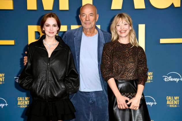 Emilia Schüle, Heiner Lauterbach and Heike Makatsch at the premiere of the Disney series Call My Agent Berlin at the Colosseum Cinema Berlin, 08 09 2025 Foto:xN.xKubelkax xFuturexImagex call_5916