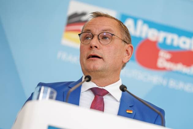 Statement AfD Tino Chrupalla AfD , at a statement of the AfD on 09 09 25 in Berlin Berlin Berlin Germany Reichstag