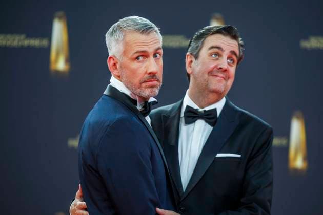 abb Sebastian Pufpaff and Bastian Pastewka as guests on the red carpet at the German Television Award 2025 ceremony at the MMC Studios on 0 09 2025 in Cologne NRW Germany