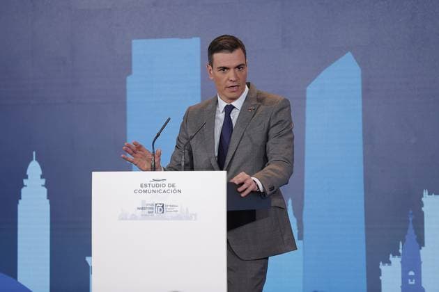 Spanish Prime Minister Pedro Sanchez MADRID, SPAIN - JANUARY 12: Spanish Prime Minister Pedro Sanchez makes the closing speech during the 13th International Finance Forum - Spain Investors Day in Madrid, Spain on January 12, 2023. Madrid Spain. Editorial use only. Please get in touch for any other usage.  Copyright: x2025xAnadoluxBurakxAkbulutx