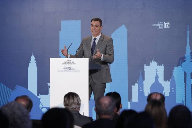 Spanish Prime Minister Pedro Sanchez MADRID, SPAIN - JANUARY 12: Spanish Prime Minister Pedro Sanchez makes the closing speech during the 13th International Finance Forum - Spain Investors Day in Madrid, Spain on January 12, 2023. Madrid Spain. Editorial use only. Please get in touch for any other usage.  Copyright: x2025xAnadoluxBurakxAkbulutx