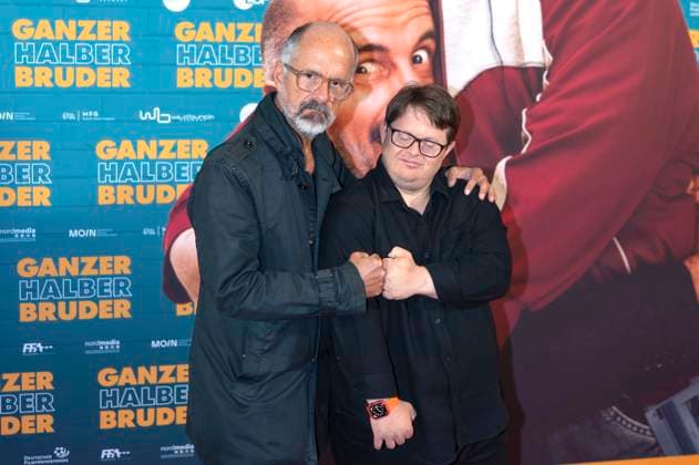 Christoph Maria Herbst and Nico Randel at the premiere of the feature film Ganzer halber Bruder at Holi Kino Hamburg, 17 09 2025 Foto:xK.xRichter xFuturexImagex bruder_hh_5951