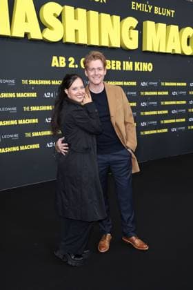 Nadja Jo Klapper and Johannes Heinrichs at THE SMASHING MACHINE movie premiere at Zoo Palast in Berlin on 22 09 2025 in Berlin The Smashing Machine movie premiere in Berlin