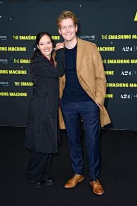 Nadja Jo Klapper and Johannes Heinrichs at the premiere of the movie The Smashing Machine at Zoo Palast Berlin, 22 09 2025 Foto:xN.xKubelkax xFuturexImagex machine_5907