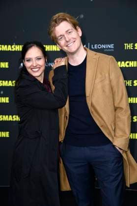 Nadja Jo Klapper and Johannes Heinrichs at the premiere of the movie The Smashing Machine at Zoo Palast Berlin, 22 09 2025 Foto:xN.xKubelkax xFuturexImagex machine_5908