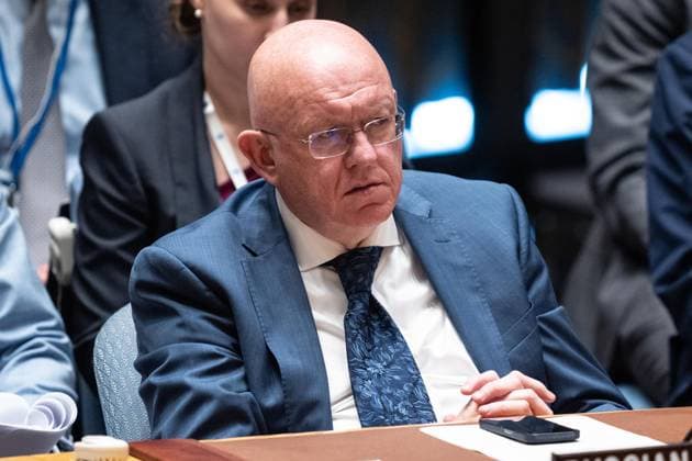 September 23, 2025, Bronx, New York, USA: Ambassador Vassily Nebenzia of Russia participates in ministerial meeting The situation in the Middle East, including the Palestinian question at UN Headquarters in New York, NY on September 23, 2025 Bronx USA - ZUMAr339 20250923_znp_r339_008 Copyright: xLevxRadinx