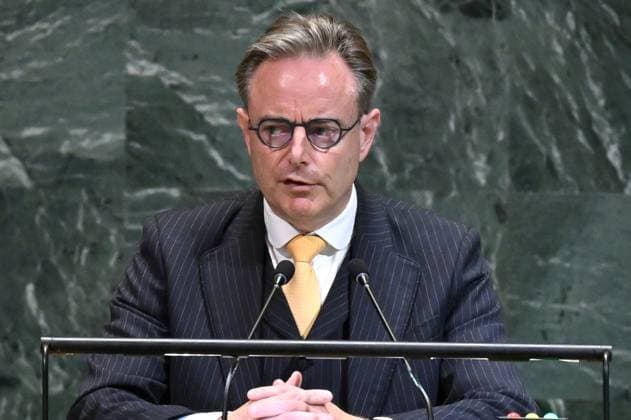 Belgian Prime Minister Bart De Wever and delivers a speech during the Assemblys General Debate during the week of the 80th session of the United Nations General Assembly (UNGA80), in New York City, United States of America, Thursday 25 September 2025.  TONYxBEHAR 135287254