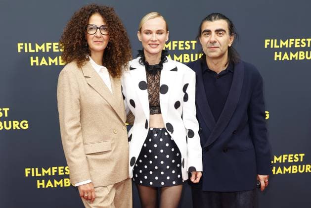 Filmfest boss Malika Rabahallah, Diane Kruger and Fatih Akin at the Amrum Film Premiere on 27 09 2025 as part of the 33 Filmfest in Hamburg Diane Krugers öAmrum film premiere at the Filmfest in Hamburg