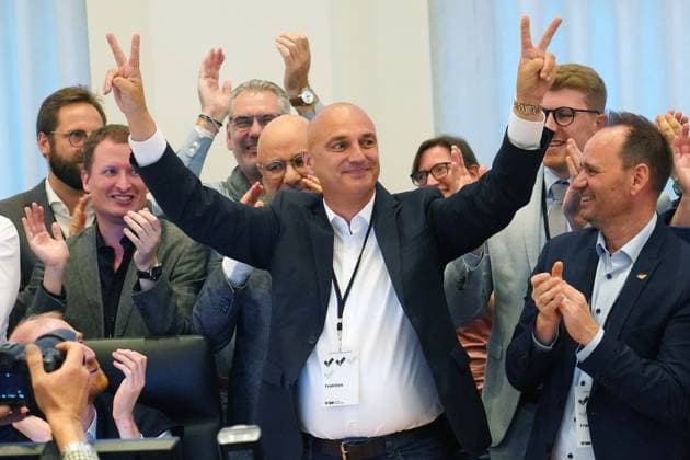 Dortmund, 28 9 2025 Alexander Omar Kalouti CDU has won the run-off election for the office of Mayor of Dortmund against the incumbent Mayor Thomas Westphal SPD