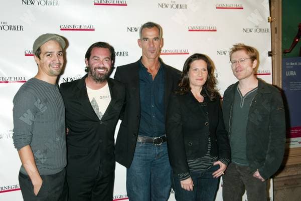 Lin-Manuel Miranda, Duncan Sheik, Jerry Mitchell, Ana Gasteyer, Anthony Rapp Revival: Broadway s Next Act, Panel Discussion held at Carnegie Hall s Zankel Hall-Outside Arrivals, New York City, New York, United States Joseph Marzullo WENN 5195606.jpg