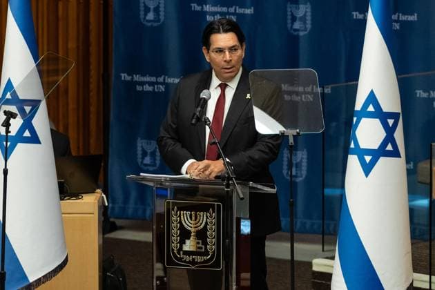 September 30, 2025, Bronx, New York, USA: Ambassador Danny Danon of Israel speaks during commemoration ceremony at UN Headquarters in New York, NY on September 30, 2025 to mark horrific terrorist attack of October 7 by Hamas. Focus of ceremony was to honor the women who stepped forward when the world stood still. Bronx USA - ZUMAr339 20250930_znp_r339_034 Copyright: xLevxRadinx