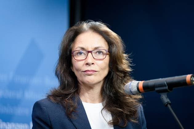 Steel discussion with works councils and trade unions Federal Ministry of Finance, Berlin, Opening statement, Chairwoman DGB, Yasmin Fahimi Berlin Berlin GER