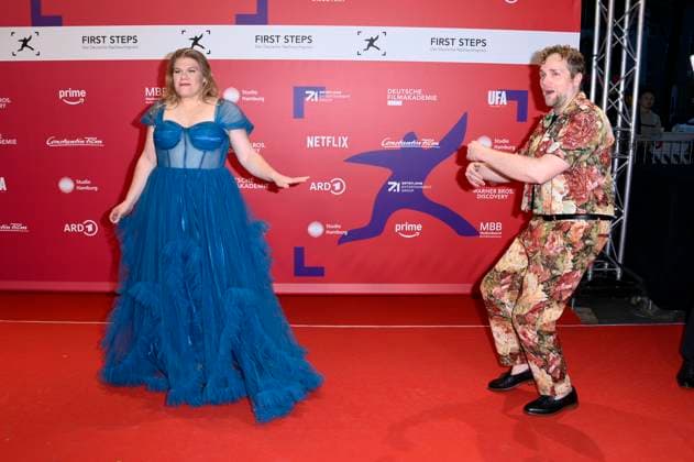 Gisa Flake and Knud Riepen at the 26th presentation of the First Steps Awards 2025 at the Theater des Westens Berlin, 06 10 2025 Foto:xN.xKubelkax xFuturexImagex steps_5190