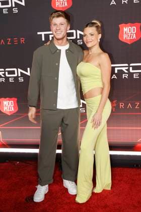 October 6, 2025, Los Angeles, California, USA: Robert Irwin, Witney Carson at the World Premiere of Tron Ares at the TCL Chinese Theatre IMAX Los Angeles USA - ZUMAg107 20251006_zep_g107_204 Copyright: xNinaxPrommerx