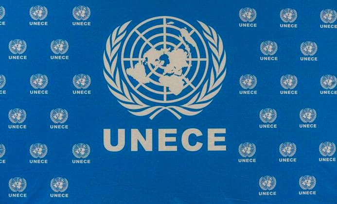 October 8, 2025, Geneva, Geneva, Switzerland: Geneva Switzerland, 10 08 2025: Presentation of the seal of UNECE during at the UNECE Ministerial meeting on housing affordability and sustainability (United Nations Economic Commission for Europe) and which is also the 86th session of the Committee on Housing, which concerns Urban Development and Land Management which took place at United Nations of Geneva in Geneva. Geneva Switzerland - ZUMAd206 20251008_zip_d206_002 Copyright: xEricxDubostx