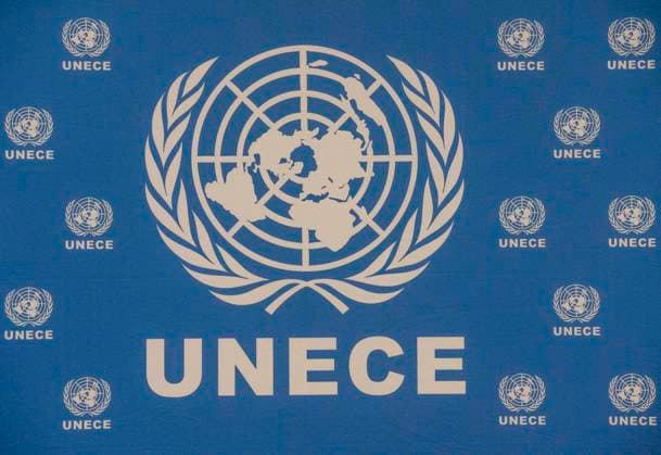 October 8, 2025, Geneva, Geneva, Switzerland: Geneva Switzerland, 10 08 2025: Presentation of the seal of UNECE during at the UNECE Ministerial meeting on housing affordability and sustainability (United Nations Economic Commission for Europe) and which is also the 86th session of the Committee on Housing, which concerns Urban Development and Land Management which took place at United Nations of Geneva in Geneva. Geneva Switzerland - ZUMAd206 20251008_zip_d206_003 Copyright: xEricxDubostx