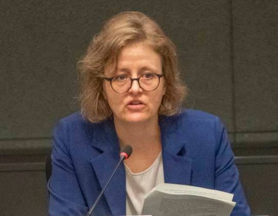 October 8, 2025, Geneva, Geneva, Switzerland: Geneva Switzerland, 10 08 2025: Ms. STEPHANIE FUHRER (Chair, Committee on Urban Development Housing and Land Management) (switzerland) presented and explained the conference during at the UNECE Ministerial meeting on housing affordability and sustainability (United Nations Economic Commission for Europe) and which is also the 86th session of the Committee on Housing, which concerns Urban Development and Land Management which took place at United Nations of Geneva in Geneva. Geneva Switzerland - ZUMAd206 20251008_zip_d206_007 Copyright: xEricxDubostx