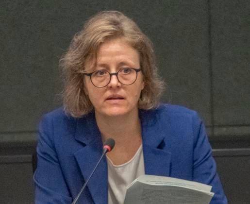October 8, 2025, Geneva, Geneva, Switzerland: Geneva Switzerland, 10 08 2025: Ms. STEPHANIE FUHRER (Chair, Committee on Urban Development Housing and Land Management) (switzerland) presented and explained the conference during at the UNECE Ministerial meeting on housing affordability and sustainability (United Nations Economic Commission for Europe) and which is also the 86th session of the Committee on Housing, which concerns Urban Development and Land Management which took place at United Nations of Geneva in Geneva. Geneva Switzerland - ZUMAd206 20251008_zip_d206_008 Copyright: xEricxDubostx