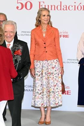 Queen Sofia presides over the presentation of the Social Awards of the Mapfre Foundation 2025 João Carlos Martins and Infanta Elena during the presentation of the Social Awards of the Mapfre Foundation 2025 at the Real Casino, on October 8, 2025, in Madrid Spain FAMOUS AWARDS MAFRE FOUNDATION MAFRE REALEZA José Madrid Madrid Madrid Spain  Copyright: xJosÃ xOlivax 7012505