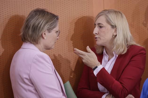 Dr Stefanie Hubig, Federal Minister of Justice and Consumer Protection , Nina Warken, Federal Minister of Health, Germany, Berlin, Federal Chancellery, At its 18th meeting on 8 October 2025, the Federal Cabinet will discuss the modernization of the Federal Police Act and the adaptation of the hospital reform, among other things