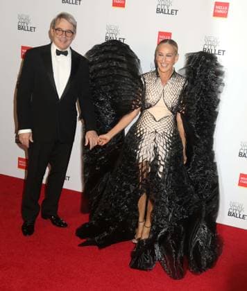 October 8, 2025, New York, New York, USA: Actors MATTHEW BRODERICK and SARAH JESSICA PARKER seen at the New York City Balletâ€⠢s 2025 Fall Fashion Gala held at the David H. Koch Theater at Lincoln Center. New York USA - ZUMAk03_ 20251008_zaf_k03_042 Copyright: xNancyxKaszermanx
