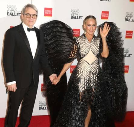 October 8, 2025, New York, New York, USA: Actors MATTHEW BRODERICK and SARAH JESSICA PARKER seen at the New York City Balletâ€⠢s 2025 Fall Fashion Gala held at the David H. Koch Theater at Lincoln Center. New York USA - ZUMAk03_ 20251008_zaf_k03_054 Copyright: xNancyxKaszermanx