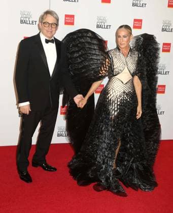 October 8, 2025, New York, New York, USA: Actors MATTHEW BRODERICK and SARAH JESSICA PARKER seen at the New York City Balletâ€⠢s 2025 Fall Fashion Gala held at the David H. Koch Theater at Lincoln Center. New York USA - ZUMAk03_ 20251008_zaf_k03_059 Copyright: xNancyxKaszermanx