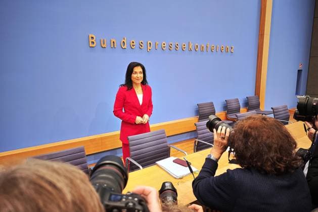 Berlin, Germany, 08 10 2025 Federal Press Conference Presentation of the Federal Governments Autumn Projection 2025 Federal Minister for Economic Affairs and Energy Katherina Reiche CDU Copyright: xdtsxNachrichtenagenturx dts_86663