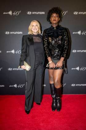October 10, 2025, New York, New York, United States: (L-R) Sarah Kate Ellis, GLAAD President & CEO, and Zaya Wade attend GLAAD s 40th Anniversary Gala at Cipriani 25 Broadway in New York City. New York United States - ZUMAs197 20251010_aaa_s197_524 Copyright: xRonxAdarx
