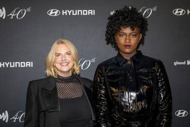 October 10, 2025, New York, New York, United States: (L-R) Sarah Kate Ellis, GLAAD President & CEO, and Zaya Wade attend GLAAD s 40th Anniversary Gala at Cipriani 25 Broadway in New York City. New York United States - ZUMAs197 20251010_aaa_s197_562 Copyright: xRonxAdarx