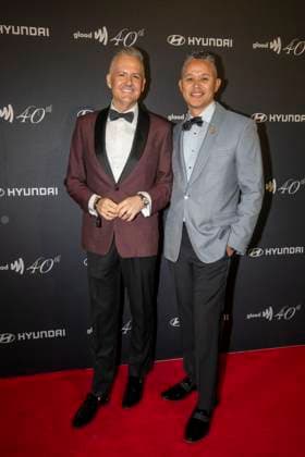October 10, 2025, New York, New York, United States: (L-R) Ross Mathews and Wellinthon Garcia-Mathews attend GLAAD s 40th Anniversary Gala at Cipriani 25 Broadway in New York City. New York United States - ZUMAs197 20251010_aaa_s197_587 Copyright: xRonxAdarx