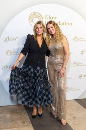 Charity Glow Gala 2025 Kim Fisher and Katja Burkard at the Glow Gala 2025 at the Hotel Luc Gendarmenmarkt on 16 10 2025 in Berlin Copyright: xEventpressxKochanx