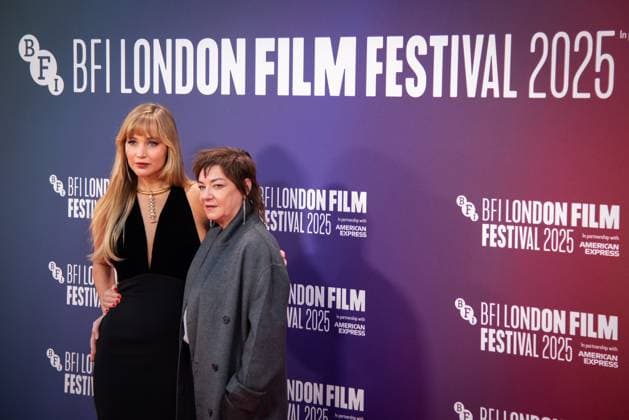 October 17, 2025, London, United Kingdom: Jennifer Lawrence and Lynne Ramsay attend the Headline Gala screening of Die My Love during The 69th BFI London Film Festival at The Royal Festival Hall. London United Kingdom - ZUMAs197 20251017_aaa_s197_166 Copyright: xLoredanaxSangiulianox
