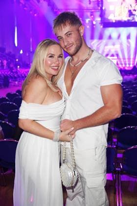 Marlisa Rudizo aka Mrs Marlisa with boyfriend William Raab FAME FIGHTING at the Grugahalle in Essen on 18 10 2025