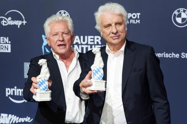 Miroslav Nemec and Udo Wachtveitl at the presentation of the Blue Panther TV Streaming Award 2025 at BMW Welt Munich, 22 10 2025 Foto:xN.xKolinzx xFuturexImagex panther_5565