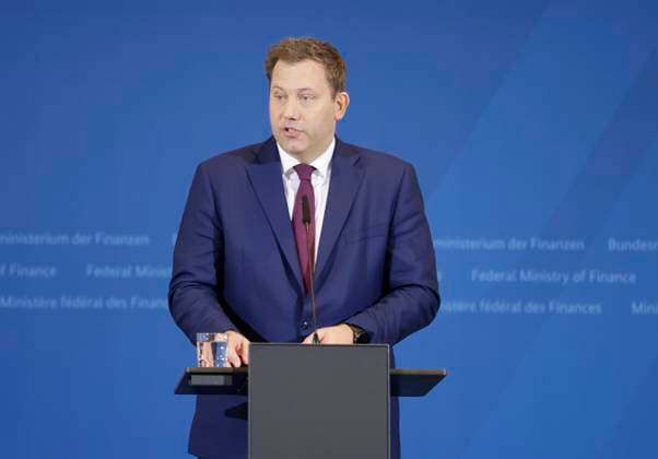 Lars Klingbeil Federal Minister of Finance, Germany, Berlin, BMF, Press conference BM Klingbeil, Topic 169 Tax estimate