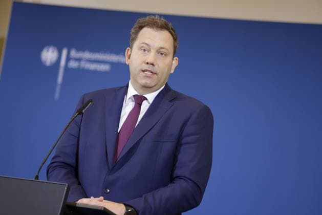 Lars Klingbeil Federal Minister of Finance, Germany, Berlin, BMF, Press conference BM Klingbeil, Topic 169 Tax estimate
