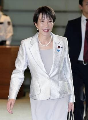 Japan PM Takaichi Japanese Prime Minister Sanae Takaichi arrives at the prime minister s office in Tokyo on Oct. 28, 2025, ahead of a Japan-U.S. summit meeting later in the day.  A14AA0004981548P
