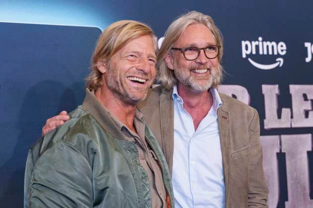 Henning Baum and Marc Rasmus at the premiere of the Prime Video SAT 1 series Der letze Bulle at the Gloria Palast Munich, 27 10 2025 Foto:xN.xKolinzx xFuturexImagex bulle_5056