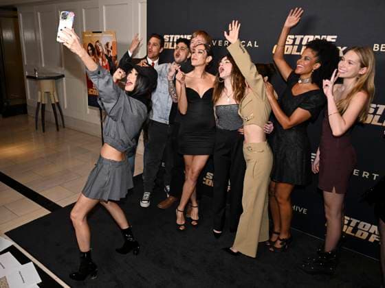 November 2, 2025, Beverly Hills, California, USA: (L-R) ADAM ELSHAR, JAMIE CHUNG, SPENSER GRANESE, MISHEL PRADA, KIERNAN SHIPKA, KAREN FUKUHARA, GABRIELLE MAIDEN and BLUESY BURKE attend Stone Cold Fox Los Angeles Red Carpet Premiere. Beverly Hills USA - ZUMAb173 20251102_aap_b173_040 Copyright: xBillyxBennightx