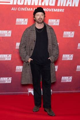 Running Man Paris Film Premiere Aaron Paul attends Running Man Paris Film Premiere at UGC Cine Cite Bercy on November 03, 2025 in Paris, France. Photo by Nasser Berzane ABACAPRESS.COM Paris France  Copyright: xBerzanexNasser ABACAx