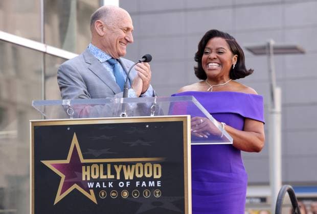 Steve Nissen and Sherri Shepherd attend an unveiling ceremony honoring Sherri Shepherd with the 2,827th star on the Hollywood Walk of Fame in Los Angeles on Monday, November 3, 2025.  LAP20251103841 GREGxGRUDT
