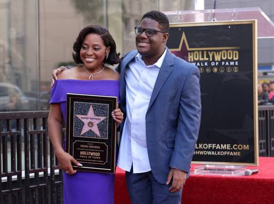 Sherri Shepherd and Jeffrey Charles Tarpley Jr. attend an unveiling ceremony honoring Sherri Shepherd with the 2,827th star on the Hollywood Walk of Fame in Los Angeles on Monday, November 3, 2025.  LAP20251103877 GREGxGRUDT