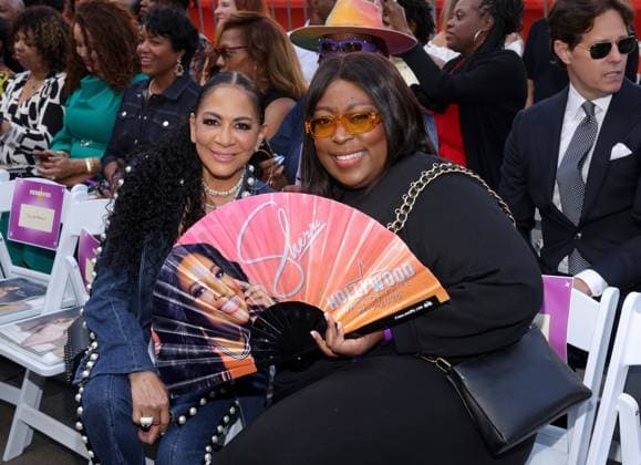 Sheila E and Loni Love attend an unveiling ceremony honoring Sherri Shepherd with the 2,827th star on the Hollywood Walk of Fame in Los Angeles on Monday, November 3, 2025.  LAP20251103801 GREGxGRUDT