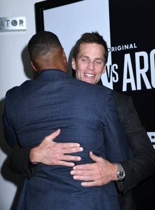November 3, 2025, New York, Ny, United States: Tom Brady and Michael Strahan attend the New York Premiere Screening of Alex vs ARod . Held at the DGA Theater in New York. November 3, 2025. New York United States - ZUMAp281 20251103_zea_p281_029 Copyright: xPhotoxImagexPressx