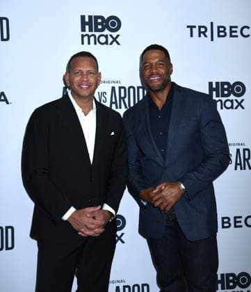 November 3, 2025, New York, Ny, United States: Alex Rodriguez and Michael Strahan attend the New York Premiere Screening of Alex vs ARod . Held at the DGA Theater in New York. November 3, 2025. New York United States - ZUMAp281 20251103_zea_p281_038 Copyright: xPhotoxImagexPressx