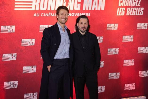Premiere of the film Running Man Glen Powell and Edgar Wright 450308 2025 11 03 Paris France  Copyright: xJasminexAissaouix xStarfacex STAR_450308_041